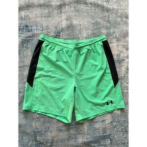 Under Armour Green Black Unlined Board Shorts Men's Large